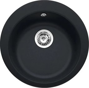 Chiuveta bucatarie compozit Franke Single 1 cuva 50 cm tectonite finisaj negru mat