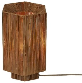 Veioza/Lampa Eco din Rafie, Panama octogon L, maro