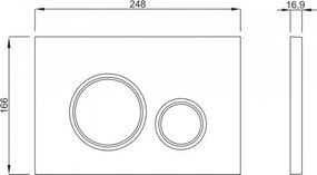 Set rezervor incastrat Schwab cu clapeta de actionare crom lucios, Schwab Vela