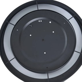 Plafonieră modernă neagră transparentă 40cm incl. LED cu 3 trepte de intensitate luminoasă - Sue