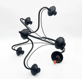 Candelabru pe lanț ANTON 5xE14/15W/230V negru