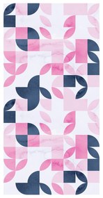 Tapet - Model geometric retro în tonuri de roz