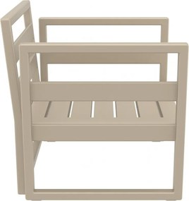 Set terasă Margo, polipropilenă și fibră de sticlă, bej taupe
