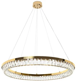 Lustra suspendata LED, Metal, Sticla, SAYOV 100 auriu