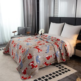 Cuvertura de pat cu model VULPEA ROSIE maro Dimensiune: 170 x 210 cm