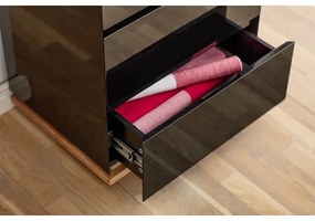 Comodă ARVI, negru/stejar