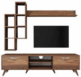 Set Comoda TV si Rafturi de Perete M16 - 262, Nuc
