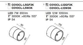 Spot LED rotativ pentru exterior IP54 Spin grafit