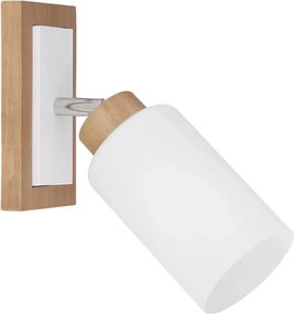 Globo 15977-1 - Aplica de perete cu spot ROWENA 1xE27/60W/230V stejar/alb