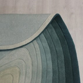Covor albastru din lână 160x230 cm Puddle Ombre Wool – Flair Rugs