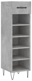 829672 vidaXL Pantofar, gri beton, 30x35x105 cm, lemn compozit