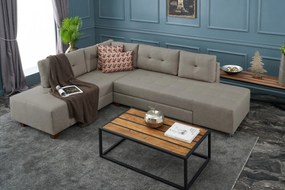 Canapea extensibilă de colț Manama Corner Sofa Bed Left - Cream