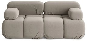 Canapea modulară bej cu tapițerie din catifea 190 cm Lokua – Makamii