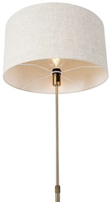 Lampă de podea reglabilă bronz cu abajur gri deschis 50 cm - Parte