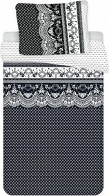 Lenjerie de pat policoton pentru 2 paturi CANZONE BLACK, negru Dimensiune lenjerie de pat: 2 buc 70 x 90 cm | 2 buc 140 x 200 cm