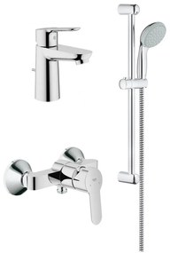 Set baterie lavoar, baterie dus si set de dus, crom lucios, Grohe BauEdge