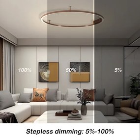 Immax NEO 07326-80C-LED Corp de iluminat de tavan dimabil FINO LED/55W/230V 80 cm Tuya aur roz + telecomandă