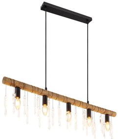 Lustra suspendata design modern Kira I negru, maro