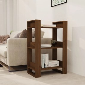 vidaXL Bibliotecă/Separator cameră, maro miere, 60x35x91 cm lemn pin
