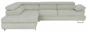 Colţar, material textil gri deschis, model stânga, BUTON P