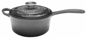 Oală din fontă emailată cu capac 19x9 cm, 1.8L – Cooking by Heinner, Marble Grey HR-ZVC-C19, ideală pentru cuptor și plite cu inducție