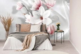Tapet magnolie albă