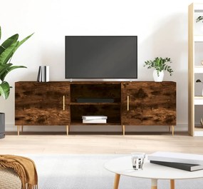Comoda TV, stejar fumuriu, 150x30x50 cm, lemn compozit