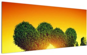 Tablou - Inima în coroanele copacilor (120x50 cm)