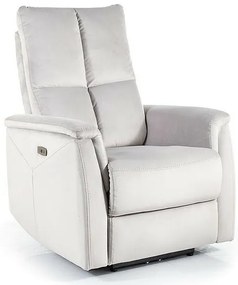 Fotoliu recliner Neptun velvet gri deschis Blu03