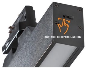 Spot LED directionabil pe sina LINNEA 29 TRACK 3Line CCT 12W alb