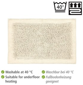 Covoraș de baie crem din material textil 60x90 cm Sidyma – Wenko