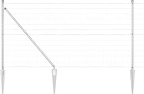 vidaXL Gard cu Stâlp Argintiu 1 x 10 m Oțel