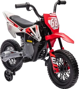 AIYAPLAY Motocicletă Electrică pentru Copii 3-6 Ani cu 2 Motoare și Accelerație Manuală, 2,4-5km/h, 107x56x70 cm, Roșu | Aosom Romania