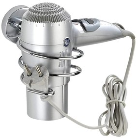 Suport de perete pentru uscător de păr, un produs din seria elegantă de accesorii pentru baie Capri