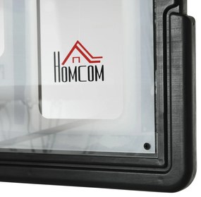 Suport de baschet HOMCOM cu role, reglabil pe înălțime 210-260 cm, suport de baschet cu stand potrivit pentru interior și exterior, oțel plastic negru | Aosom Romania