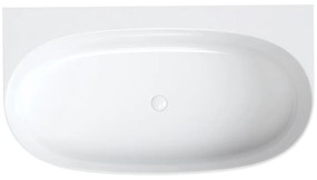 Omnires Valencia M+ cada de perete 158x86 cm ovala alb VALENCIAWPBP