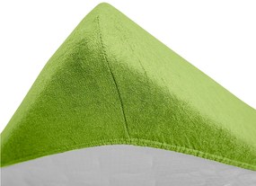 Cearsaf Frotir pentru patut copii cu elastic verde 60x120 cm