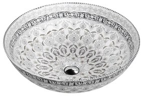 Lavoar pe blat Rune Estrid Kolor rotund 40 cm alb-gri