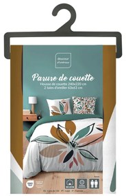 Lenjerie de pat albă din bumbac pentru pat dublu, extinsă 240x220 cm Octavia – douceur d'intérieur