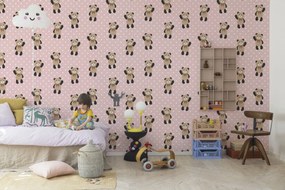 Fototapet, Hello Bear, Baby Pink, Rebel Walls