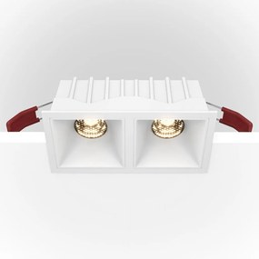 Spot LED incastrabil cu 2 surse de iluminat Alpha alb, 3000K