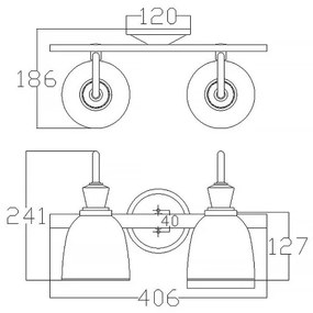 Aplică LED pentru baie CORA 2xG9/3W/230V IP44 Elstead KL-CORA2-BATH