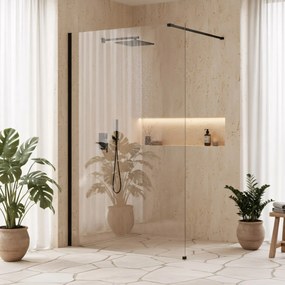 Paravan de dus Rea Flexi Transparent / Black 70