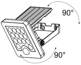 Proiector LED solar de exterior Top Light HELEON S LED/5W/3,7V IP65 4000K