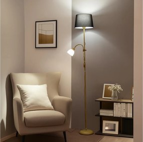 Brilagi - Lampadar CERIA 1xE27/100W/230V + 1xE14/25W auriu/negru