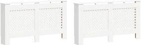 vidaXL Măști de calorifer, 2 buc., alb, 152 x 19 x 81,5 cm, MDF