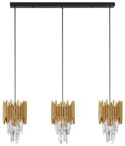 Lustra suspendata design elegant MAGNOLIA 3L aurie