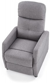 Fotoliu recliner Felipe stofa gri H103 cm