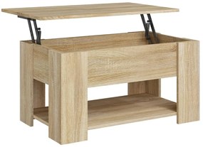 809713 vidaXL Măsuță de cafea, stejar sonoma, 79x49x41 cm, lemn prelucrat