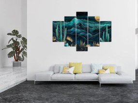 Tablou - Noapte turcoaz (150x105 cm)